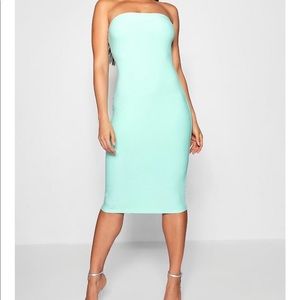 Neon Bandeau bodycon midi NWT PRETTYLITTLETHING